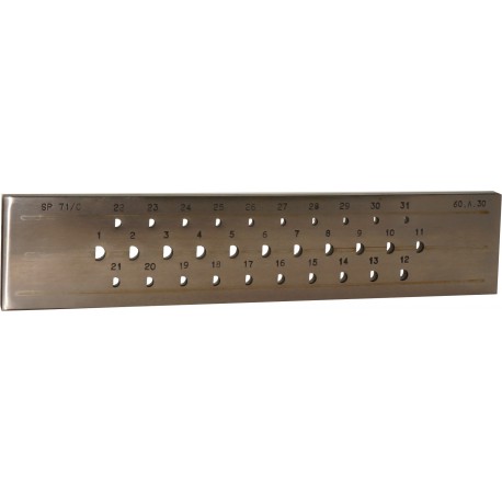 Steel draw plate, half round 70 %, SP 71