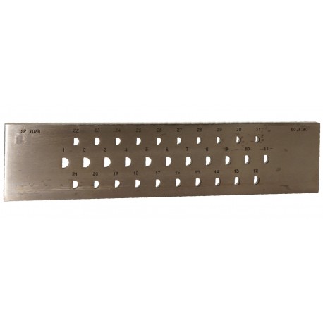 Steel draw plate, half round 65 %, SP 70