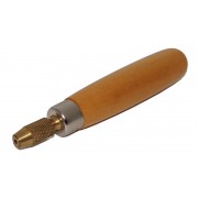 Wooden handle with brass chuck