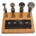 Oval dapping block & set of 4 oval punches