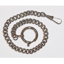 Pocket watch strap, steel-colored, nickel-plated