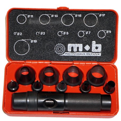 Punches gasket cutters set Ø 2 to 19 mm