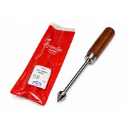 Grobet Sprue Burning Mandrel 21.0836 valukanavan polttotuurna puukahvalla ja kartiomaisella metallikärjellä