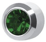Emerald, stainless steel