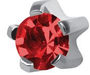 Ruby, stainless steel