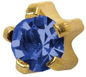 Sapphire, gold plated