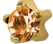 Topaz, gold plated