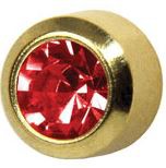 Ruby, gold plated